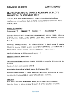 06-12-2022 Réunion du conseil municipal