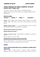 29-04-2025 Réunion du conseil municipal