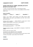 26-08-2025 Réunion du conseil municipal