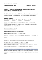 21-10-2025 Réunion du conseil municipal