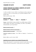 13-01-2026 Réunion du conseil municipal
