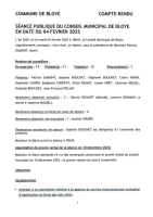 2025 Réunions du conseil municipal